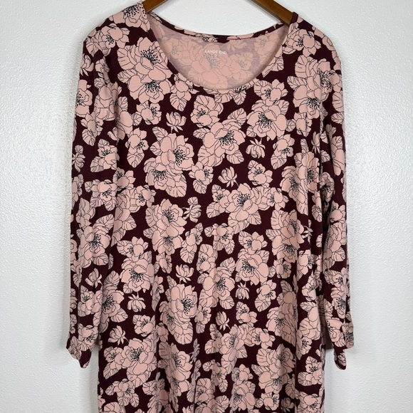 Lands’ End Floral Pima Cotton Midi Dress Size Xlarge - Picture 3 of 6